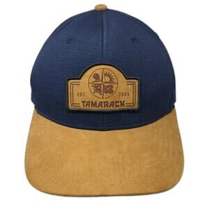 Pukka Baseball Cap Blue OSFM Tamarack Est 2004 Suede Brim Slideback Patch Hat